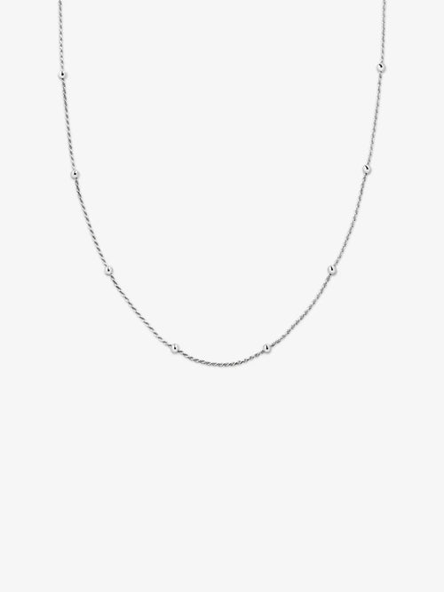 MONICA VINADER Beaded Rope 18ct Yellow Gold Vermeil Chain Necklace | 頸鏈 (銀色) - LondonKelly 英國名牌代購