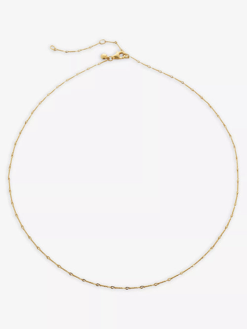 MONICA VINADER Fine Twist 18ct Yellow Gold - Plated Sterling Silver Vermeil Choker Necklace | 頸鏈 (金色) - LondonKelly 英國名牌代購