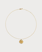 MONICA VINADER Initial S Stamp 18ct Yellow Gold Vermeil Necklace | 頸鏈 (金色) - LondonKelly 英國名牌代購