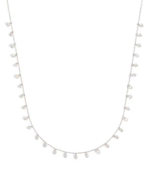 PERSEE White Gold and Diamond 31 - Stone Danae Chain Necklace | 白金鑽石31顆石達娜伊鏈鍊頸鏈 (白金) - LondonKelly 英國名牌代購