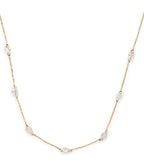 PERSEE Yellow Gold and Diamond 7 - Stone Danae Necklace | 黃金鑽石七顆石頸鏈 (黃金) - LondonKelly 英國名牌代購