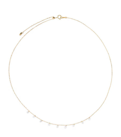 PERSEE Yellow Gold and Diamond 9 - Stone Danae Necklace | 黃金鑽石9顆石達娜伊項鍊 (黃金) - LondonKelly 英國名牌代購