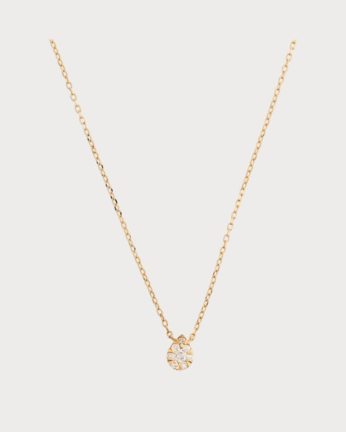 PERSEE Yellow Gold and Diamond Floating Necklace | 黃金鑽石懸浮項鍊 (黃金) - LondonKelly 英國名牌代購