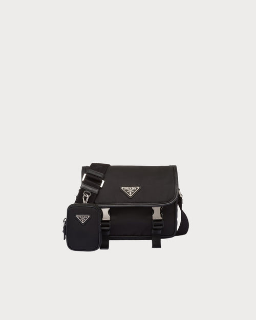 PRADA Re - Nylon Saffiano Leather Shoulder Bag Black | 普拉達 手袋 (黑色) - LondonKelly 英國名牌代購