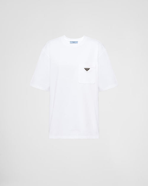 PRADA Women's White Jersey T-Shirt | 普拉達 女裝上衣 (白色) - LondonKelly 英國名牌代購