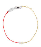 REDLINE 20th Anniversary Two - Tone Gold and Diamond Half - Thread Bracelet | 紅繩 手鏈 (紅色) - LondonKelly 英國名牌代購