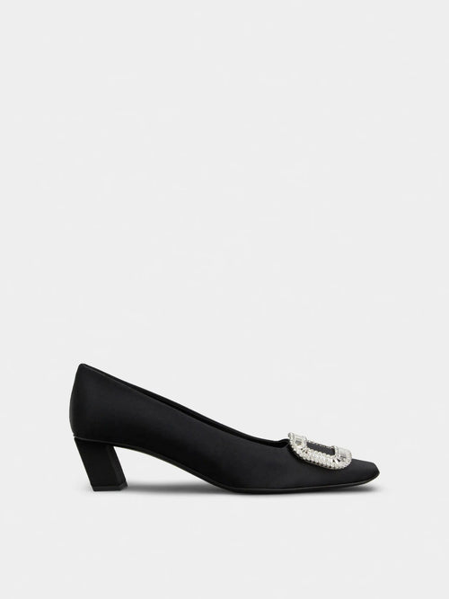 ROGER VIVIER Belle Vivier Pumps in satin | RV 緞面高跟鞋 (黑色) - LondonKelly 英國名牌代購