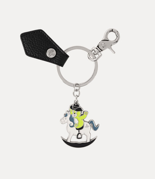 VIVIENNE WESTWOOD Rocking Horse Teddy Keyring | 西太后 鎖匙扣 (白色) - LondonKelly 英國名牌代購