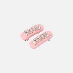 MIU MIU Plexiglas and Metal Hair Clip | 繆繆 髮夾一對 (Pink)