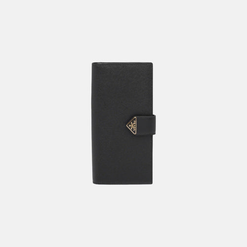 PRADA Large Saffiano and Leather Wallet | 普拉達 長銀包 (Black)