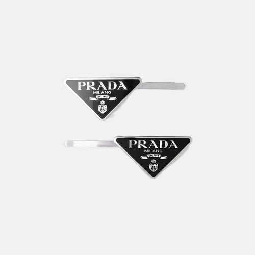 PRADA Metal Hair Clips | 普拉達 髮夾 (Black)