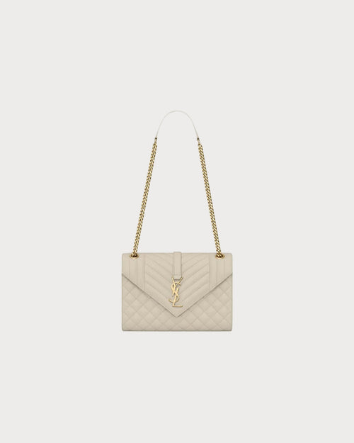 YSL Envelope MEDIUM Grain Leather Chain bag (Many Colours) - LONDONKELLY