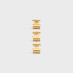 CELINE Triomphe Set of 3 Mini Triomphe Claws | 賽琳 髮夾 (金色)