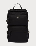 PRADA Men's Re-Nylon and Saffiano Leather Backpack | 普拉達 男仕背囊 (黑色)