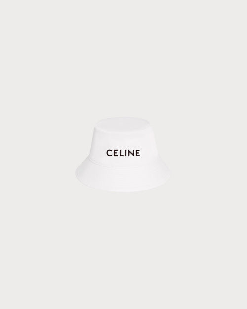 CELINE Men's Embroidered Bucket Hat | 賽琳 男仕漁夫帽 (白色)