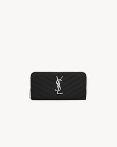 YSL SAINT LAURENT Cassandre Matelasse محفظة طويلة بسحاب حولها | YSL SAINT LAURENT Cassandre Matelasse محفظة طويلة بسحاب (متعددة الألوان)