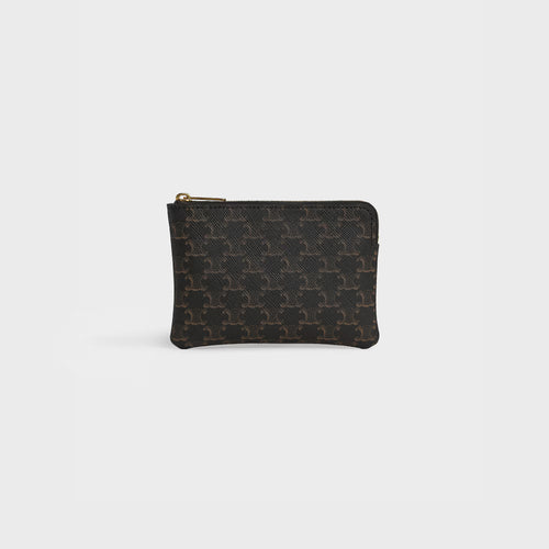 CELINE Coin Purse In Triomphe Canvas | 賽琳 銀包 (啡色)