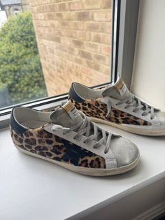GOLDEN GOOSE Women's Super-Star in leopard print leather | 黃金鵝 女款 Super-Star 豹紋皮革款（豹紋）