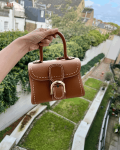 DELVAUX Brillant Mini Surpique جلد عجل محبب | حقيبة يد ديلفو (صغيرة/متعددة الألوان) 