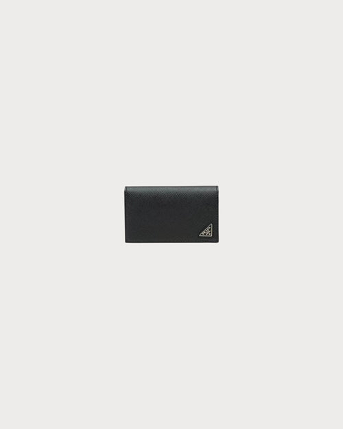 PRADA Men's 2MC122 Saffiano Leather Card Holder (Black)