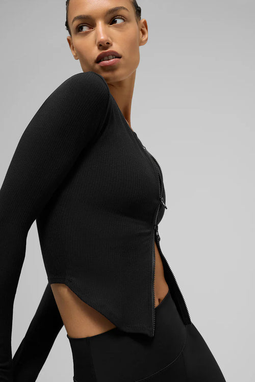 ALO YOGA Ribbed Stardust Long Sleeve Black | 羅紋長袖上衣 (多色)
