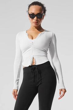 ALO YOGA Ribbed Stardust Long Sleeve Black | 羅紋長袖上衣 (多色)