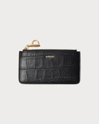 BURBERRY Rocking Horse Zip Card Case Croc - Effect Black | 博柏利 鱷魚紋紋卡套 (黑色) - LONDONKELLY 英國名牌代購