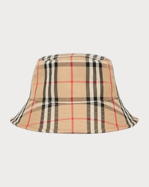 BURBERRY Vintage Check Bucket Hat Cotton Canvas(Beige) - LONDONKELLY 英國名牌代購