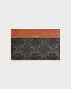CELINE Medium Card Holder In Triomphe Canvas And Calfskin | 賽琳 卡套 (啡色) - LONDONKELLY 英國名牌代購