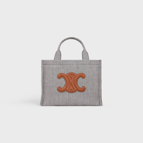 CELINE Striped Textile Small Cabas Thais | 賽琳 細碼手提袋 (藍色直紋) - LondonKelly 英國名牌代購