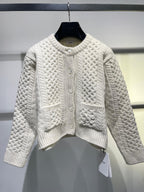 CELINE Triomphe Cardigan in Aran Wool | 賽琳 冷外套 (米白色) - LondonKelly 英國名牌代購