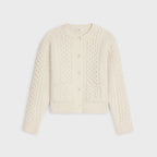 CELINE Triomphe Cardigan in Aran Wool | 賽琳 冷外套 (米白色) - LondonKelly 英國名牌代購