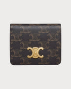 CELINE Triomphe Compact Wallet | 賽琳 銀包 (啡色老花) - LONDONKELLY 英國名牌代購
