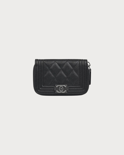 CHANEL Boy Chanel Zipped Coin Purse | 香奈兒 銀包 (黑色) - LONDONKELLY 英國名牌代購