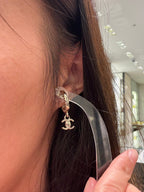 CHANEL CC Drop Hoop Earrings(Gold) - LONDONKELLY 英國名牌代購