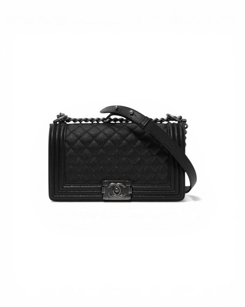 CHANEL A67085 Classic Small Boy Chanel Handbag | Chanel Handbag (Black)