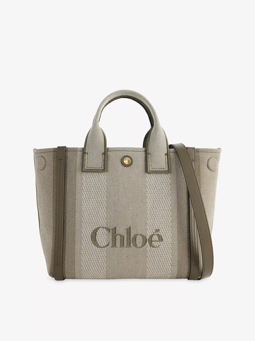 CHLOE Small Carry Canvas Tote Bag Winter Ivy | 蔻依 手提袋 (米色) - LondonKelly 英國名牌代購