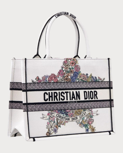 CHRISTIAN DIOR Dior Lucky Medium Dior Book Tote | 迪奧 手提袋 (中碼/白色) - LondonKelly 英國名牌代購