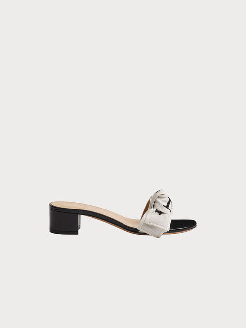 CHRISTIAN DIOR J'Adior Heeled Slide Embroidered Cotton(2 Colors) - LONDONKELLY 英國名牌代購
