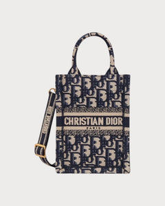 CHRISTIAN DIOR Mini Book Tote Phone Bag | 迪奧 迷你手機袋 (藍色老花) - LondonKelly 英國名牌代購