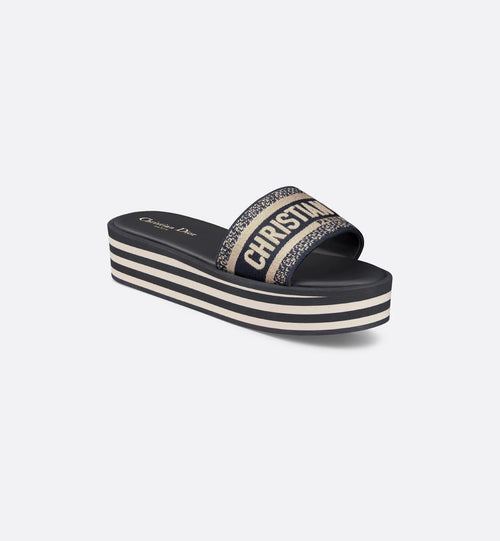 CHRISTIAN DIOR Women's Dway Platform Slide ｜迪奧 涼鞋 (藍色) - LondonKelly 英國名牌代購