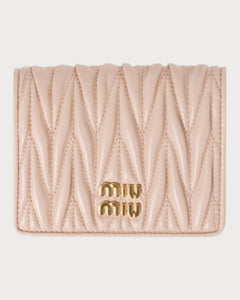 MIU MIU Matelasse Nappa Leather Wallet | 繆繆 銀包 (Powder Pink)