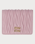 MIU MIU Matelasse Nappa Leather Wallet | 繆繆 銀包 (Alabaster Pink)