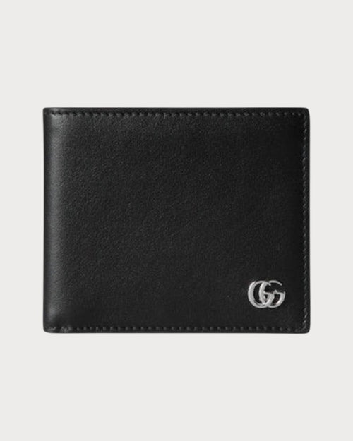 GUCCI (M) GG Marmont Bi - Fold Wallet Shiny Leather(Black) - LONDONKELLY 英國名牌代購