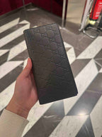 GUCCI Men’s GG Embossed Leather Long Wallet(Grey) - LONDONKELLY 英國名牌代購