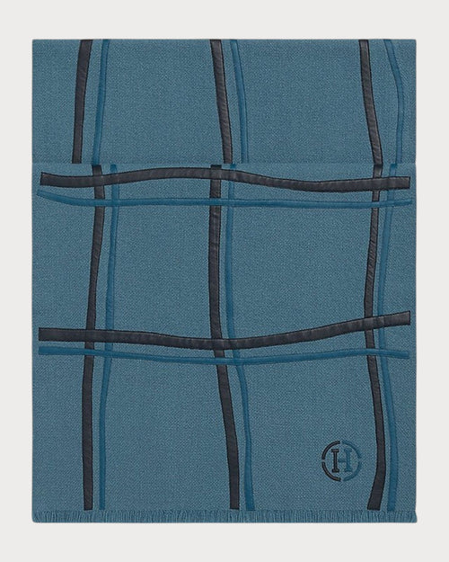 HERMES Carreaux Ondes scarf | 愛馬仕 男仕頸鏈 (藍色) - LondonKelly 英國名牌代購