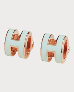 HERMES Rose Gold Mini Pop H Earrings | 愛馬仕 玫瑰金耳環 (迷你/多色) - LONDONKELLY 英國名牌代購