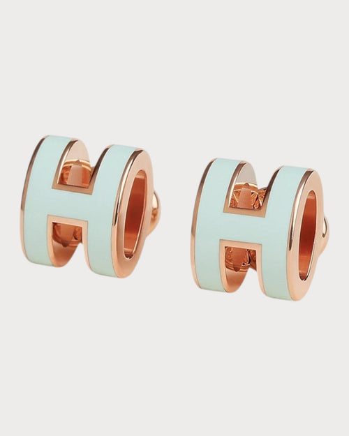 HERMES Rose Gold Mini Pop H Earrings | 愛馬仕 玫瑰金耳環 (迷你/多色) - LONDONKELLY 英國名牌代購