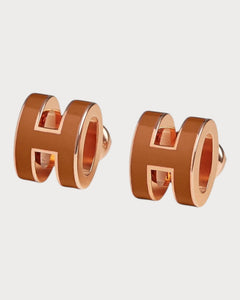 HERMES Rose Gold Mini Pop H Earrings | 愛馬仕 玫瑰金耳環 (迷你/多色) - LONDONKELLY 英國名牌代購