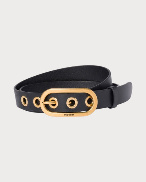 MIU MIU Leather Belt | 繆繆 皮帶 (黑色) - LondonKelly 英國名牌代購